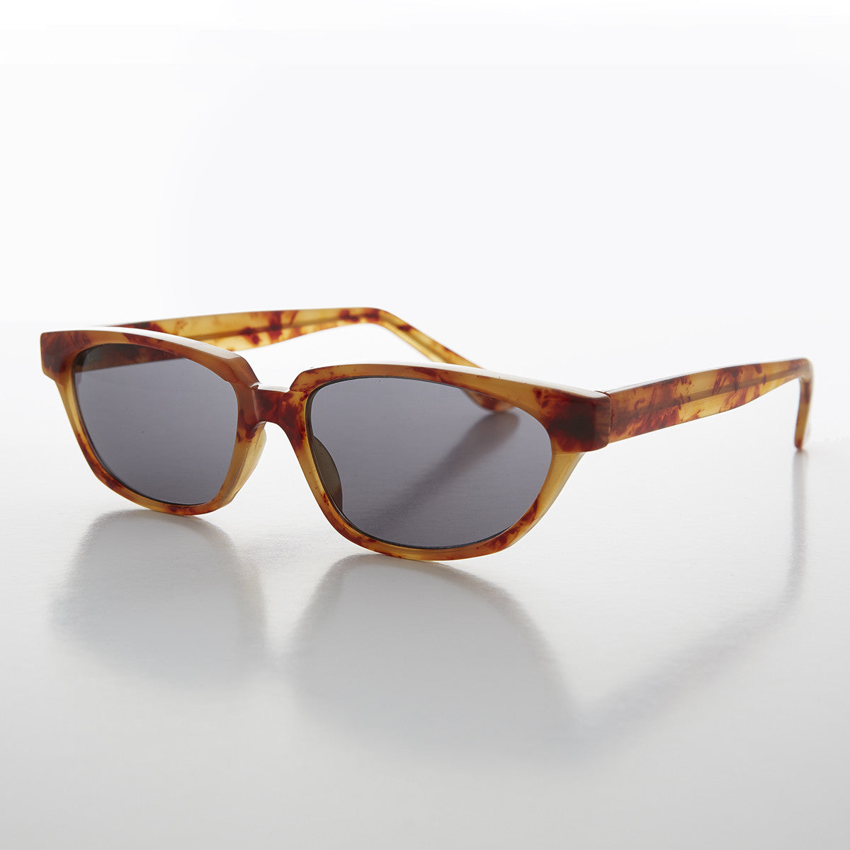 Rectangular Horn Rim Unisex Vintage Sunglass - Abbot