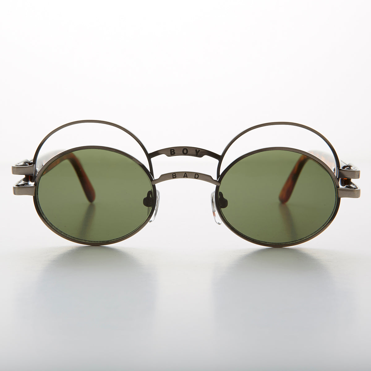 Futuristic Oval Sunglass with Double Eyelid - Ace
