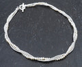 Triple Strand Beads & Pearls Necklace