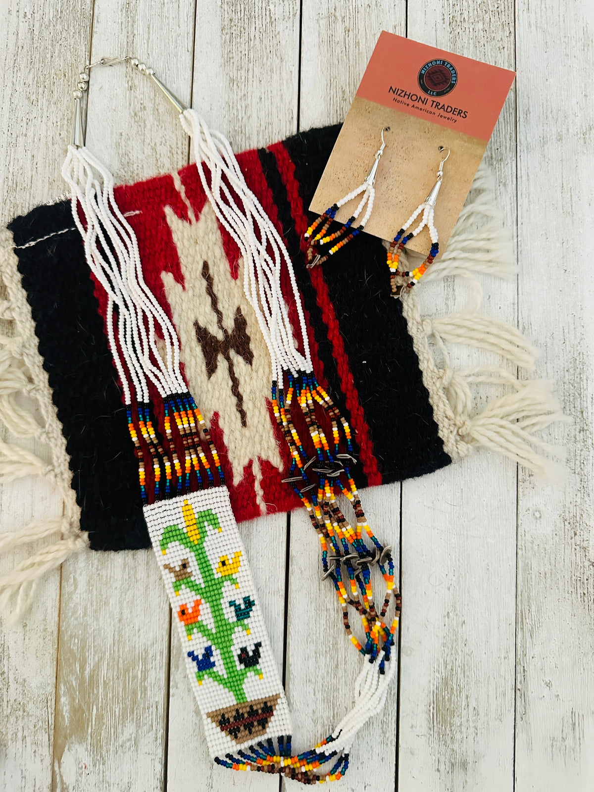Handcrafted Multicolor Beaded Necklace Set
