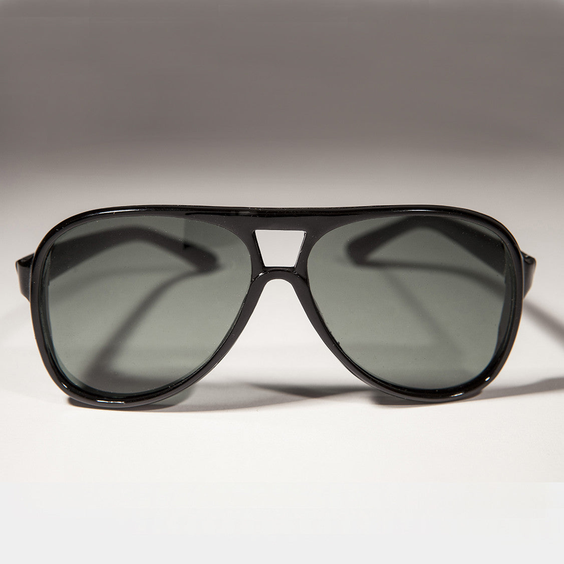 Black Aviator Sunglass with Glass Lenses - Agent Six
