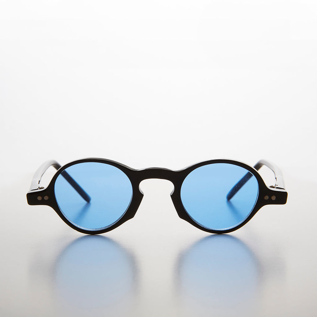 Small Spectacle Sunglass with Color Tinted Lens - Augie