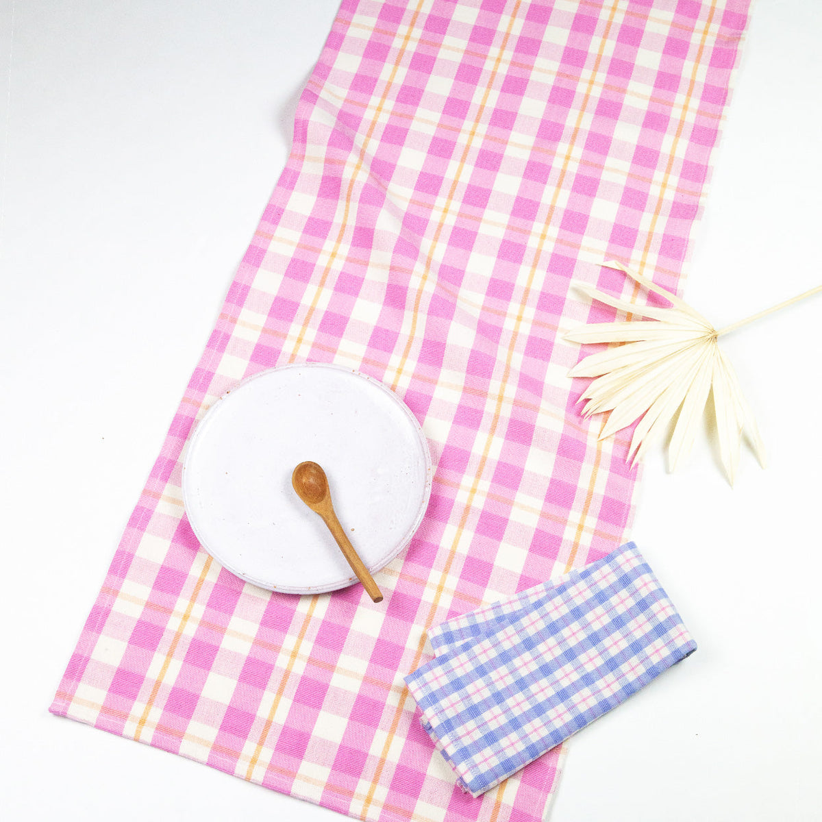 Archive NY Abigail Plaid Runner in Bubblegum