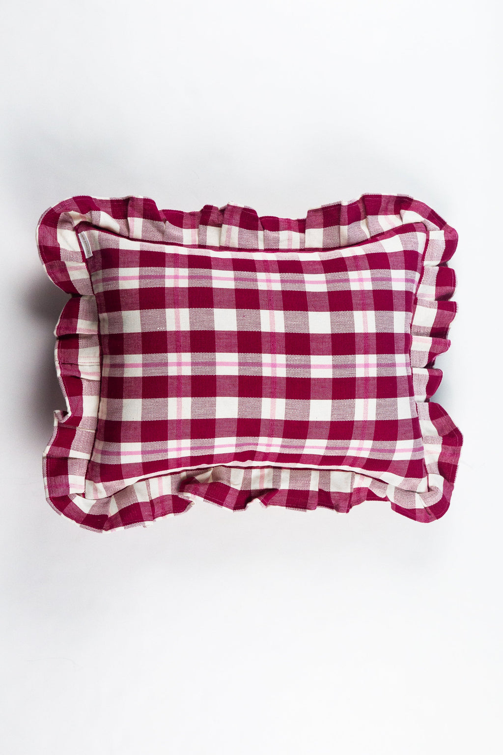 Abigail Cranberry Plaid Pillows