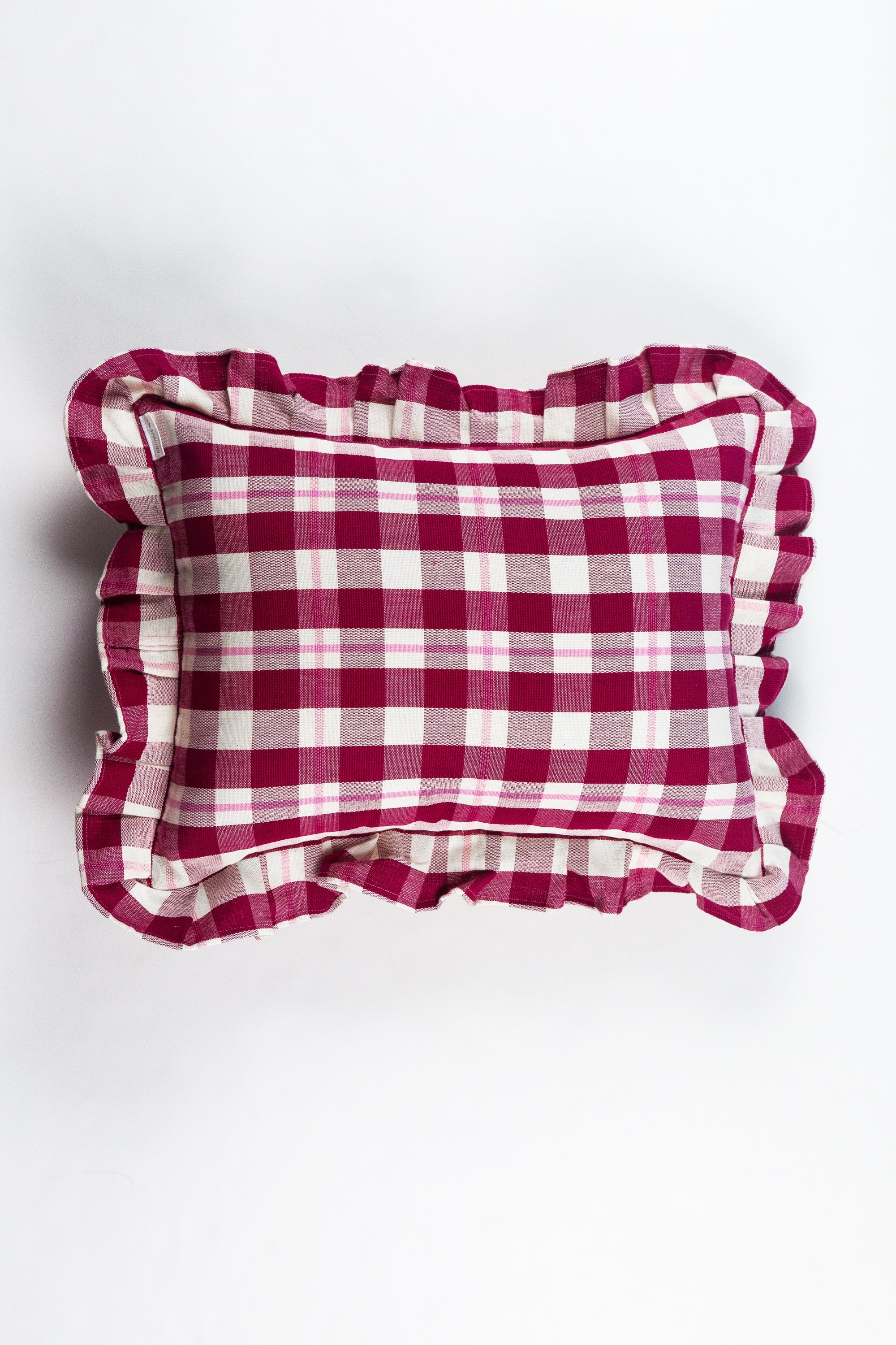 Abigail Cranberry Plaid Pillows