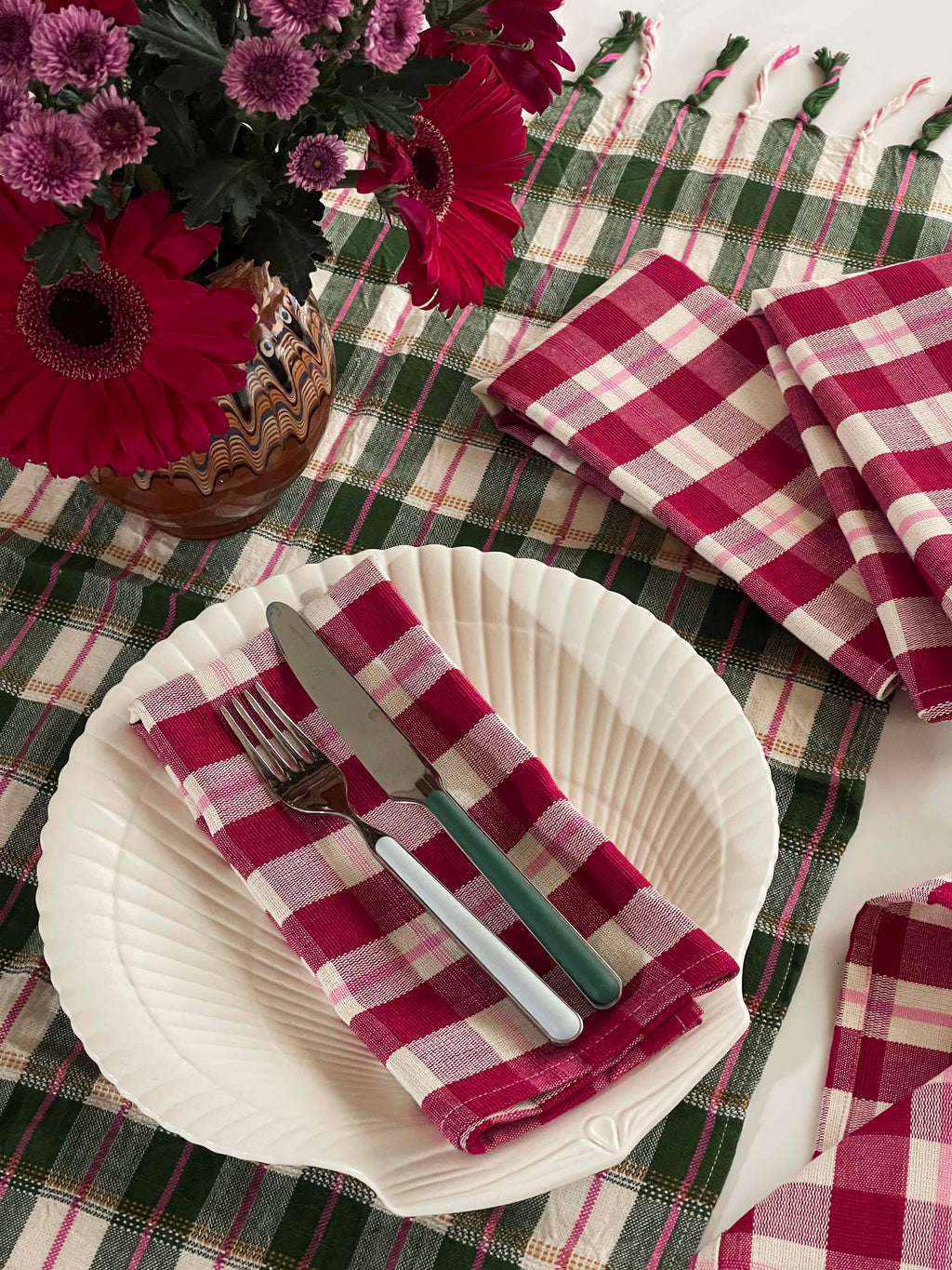 Abigail Plaid Dinner Napkin Set