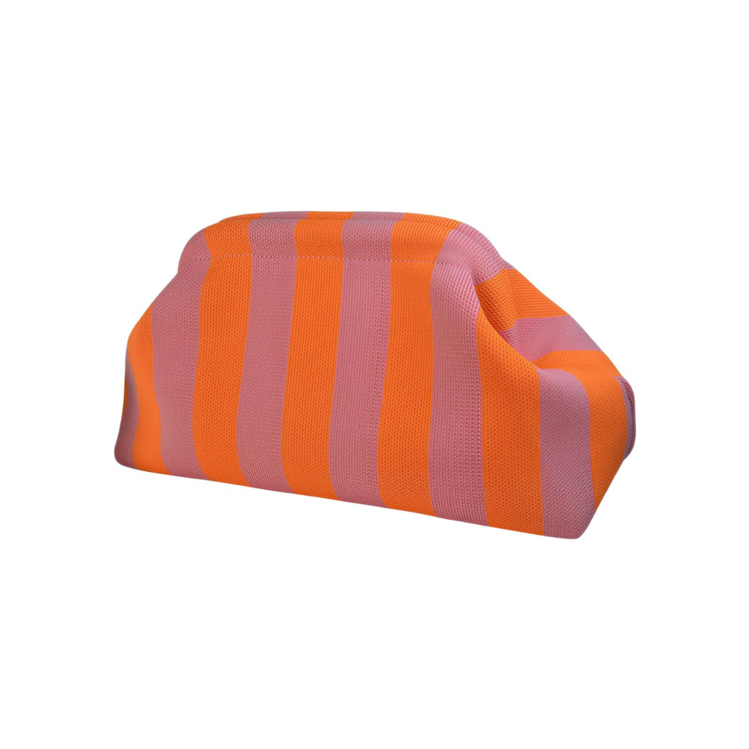 Cabana Clutch in Pink and Sherbet Mini Stripe