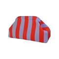 Cabana Clutch in Red & Lilac Mini Stripe