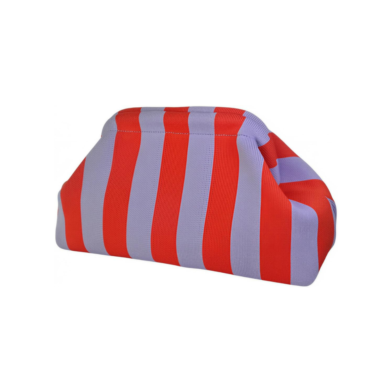 Cabana Clutch in Red & Lilac Mini Stripe