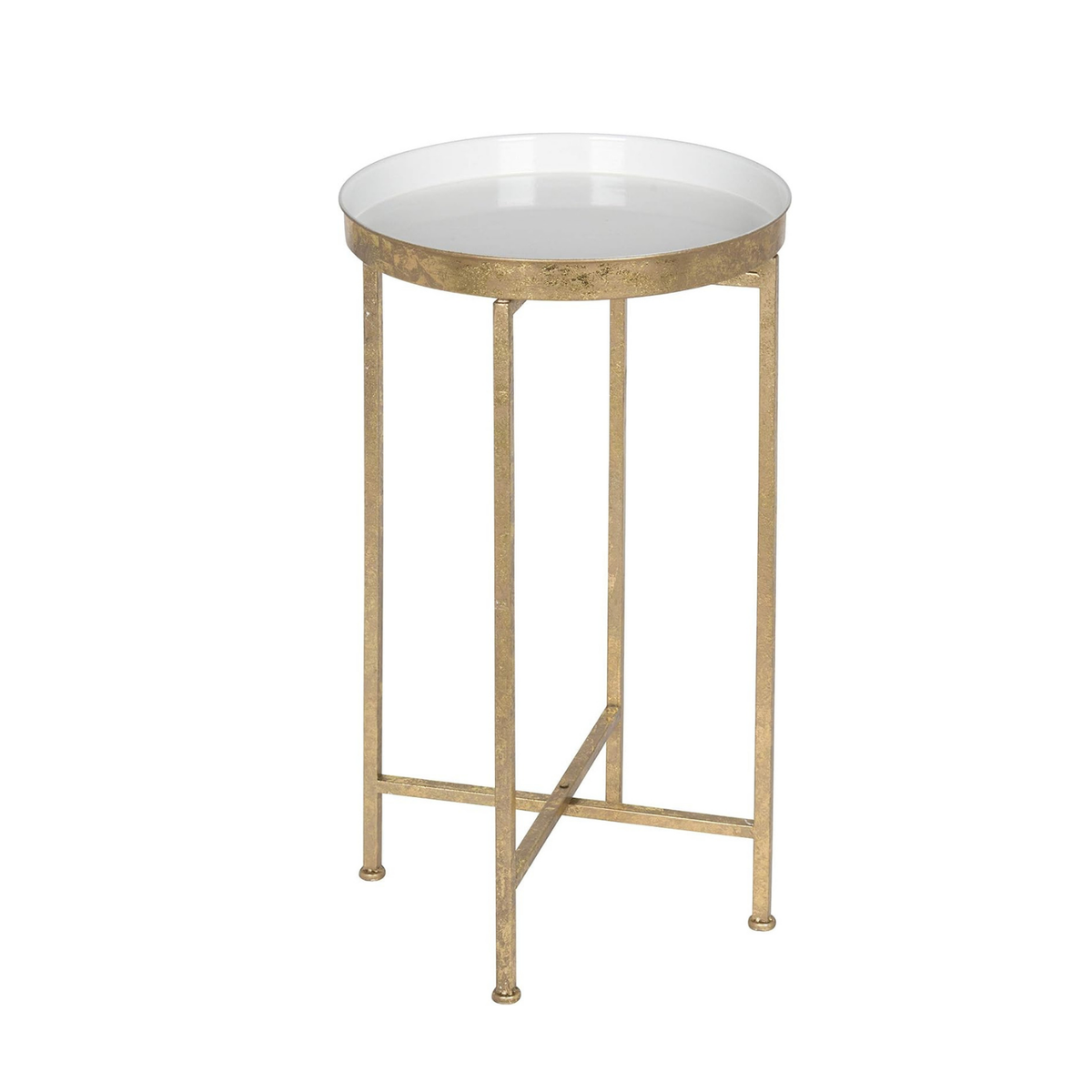 Celia Round Tray Table with White