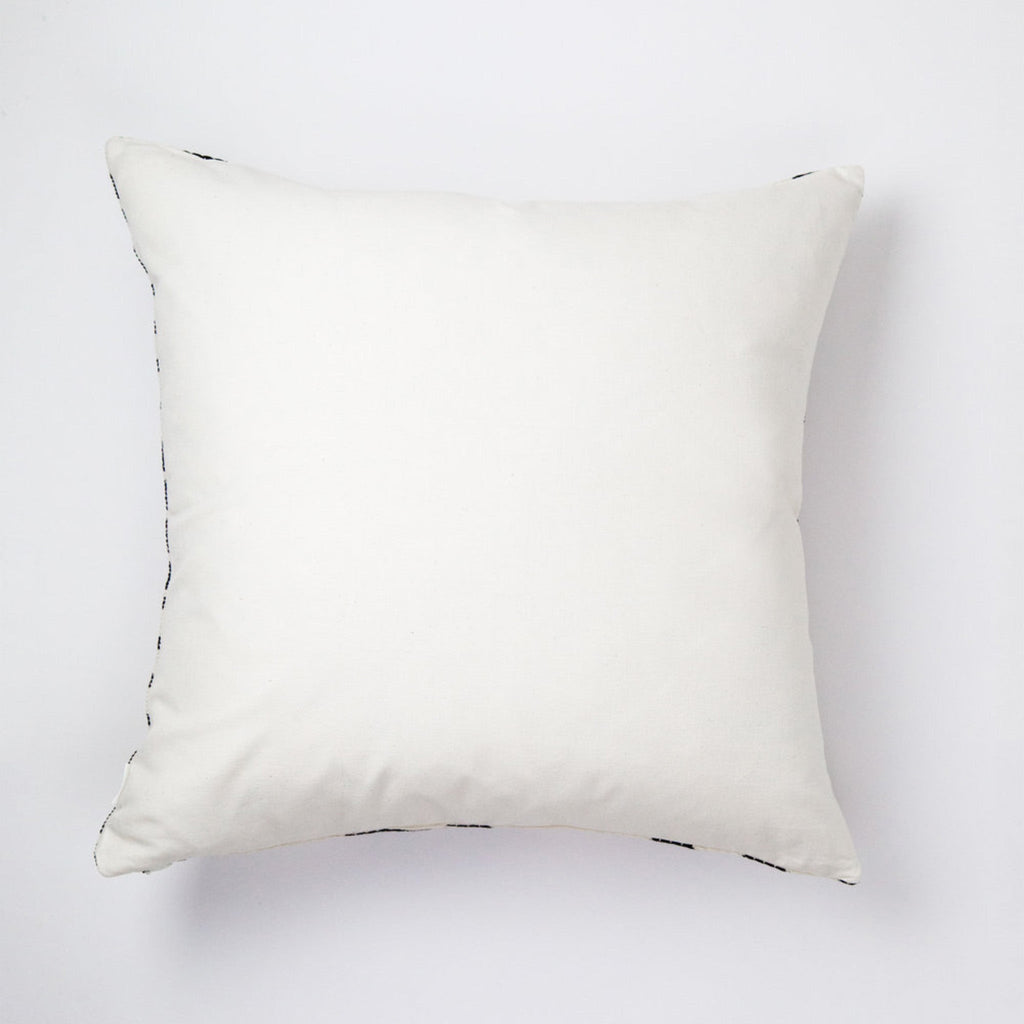 Checkered Brocade Pillow - Green & Cream