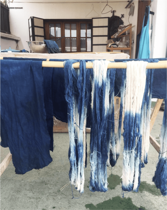 Indigo Shibori Nubby Pillow