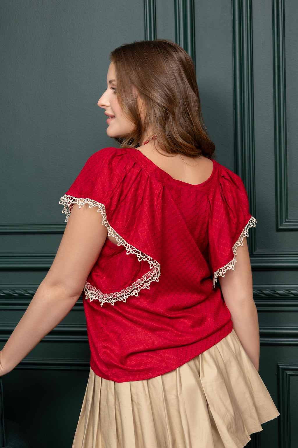 Bohera Shania Embroidered Lace Top