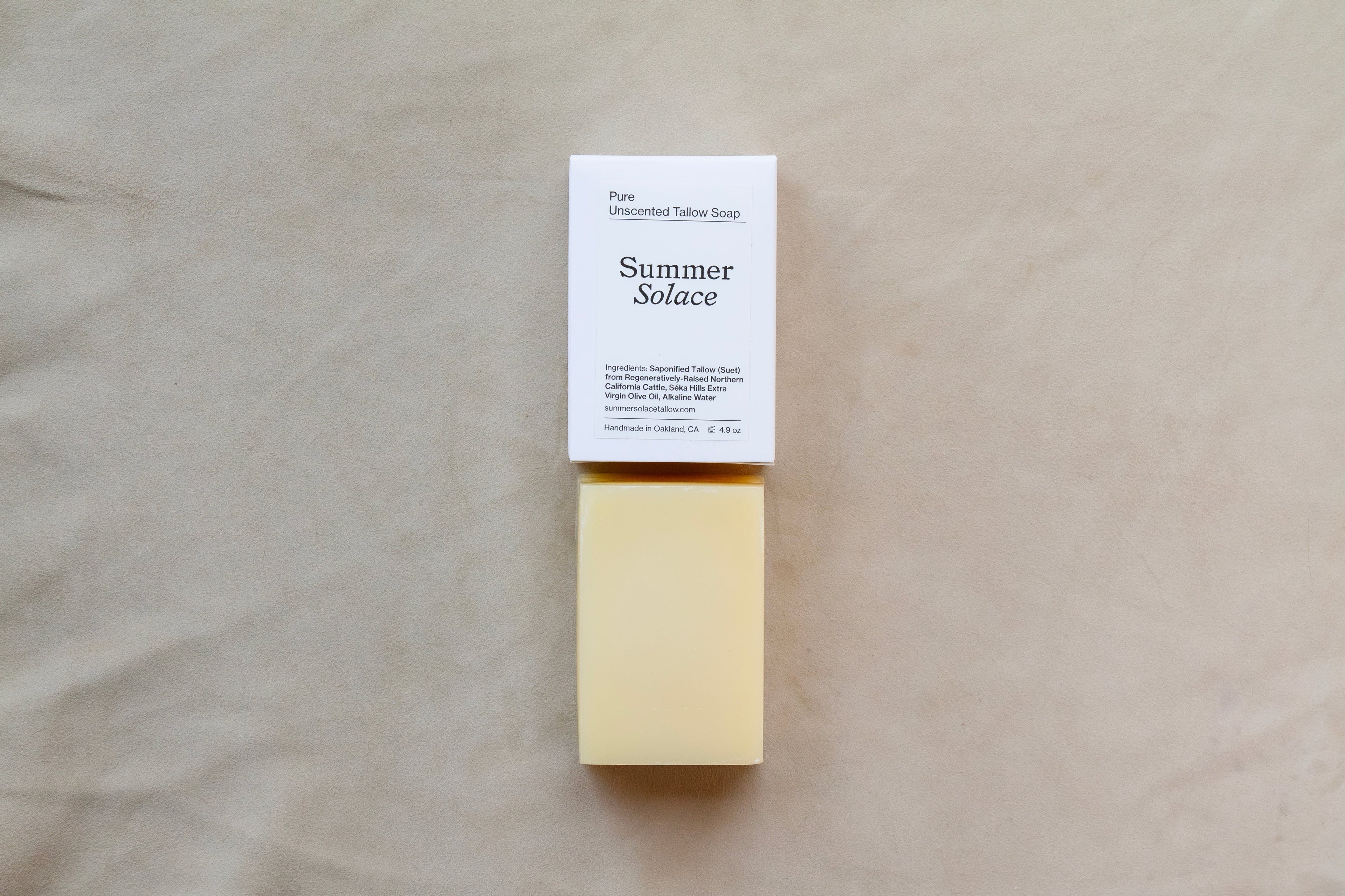 Pure Unscented – Tallow Bar Soap for Sensitive Skin