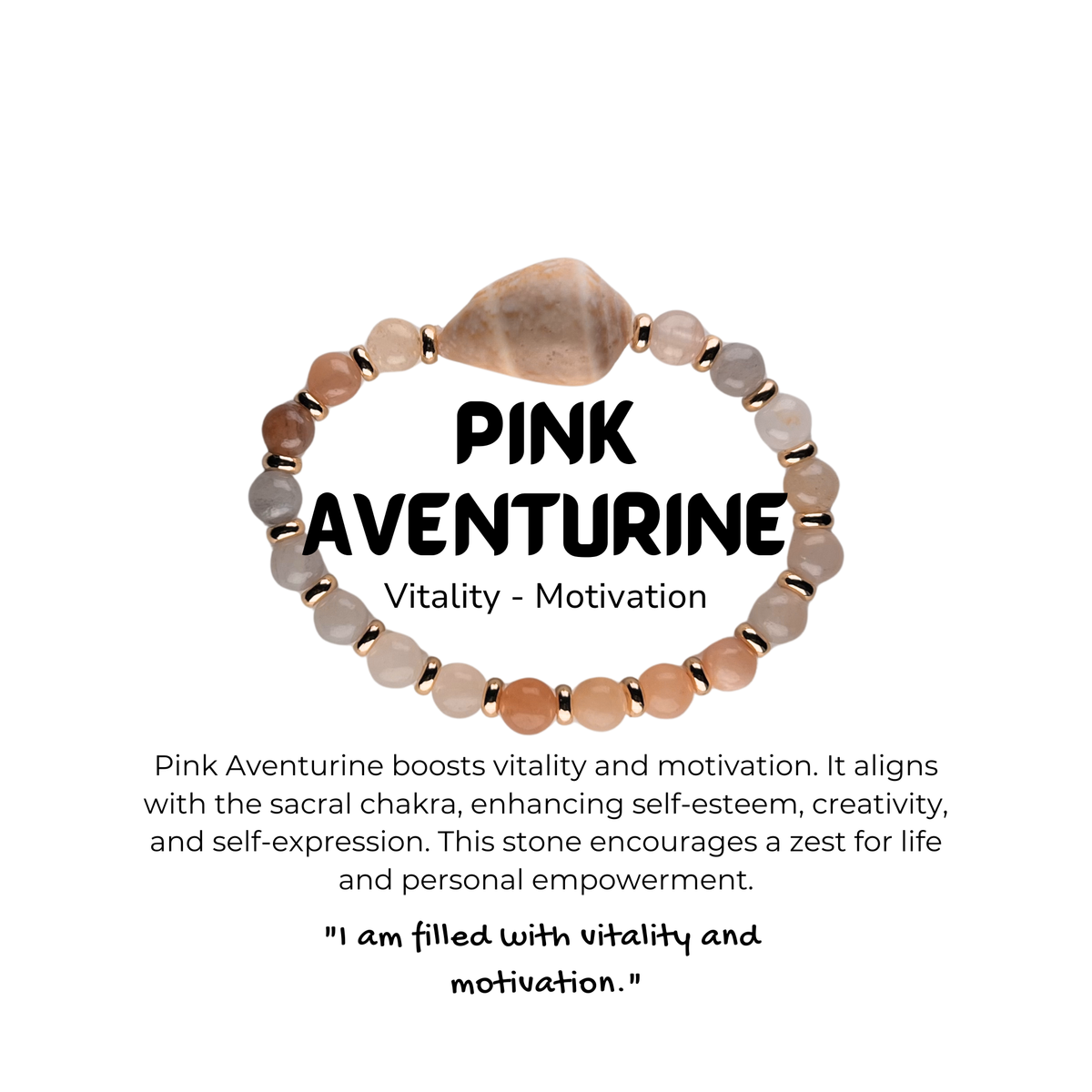 Grounding Stone Ocean Bracelet (Red Jasper) or Vitality Stone Ocean Bracelet (Pink Aventurine)