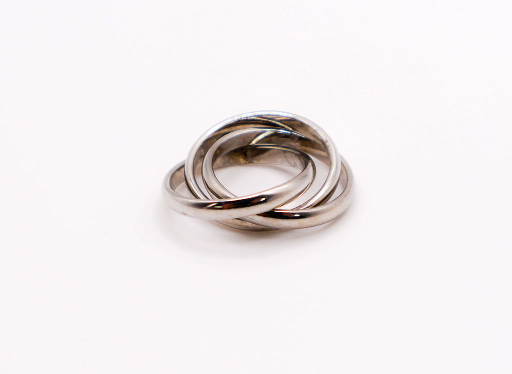 Trinity Silver Linked Ring Set - Elegance Redefined
