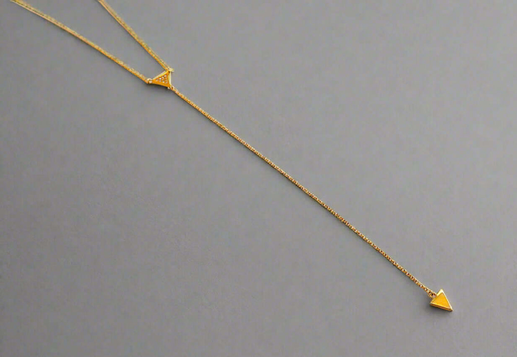 Gilded Triangle Delight Necklace