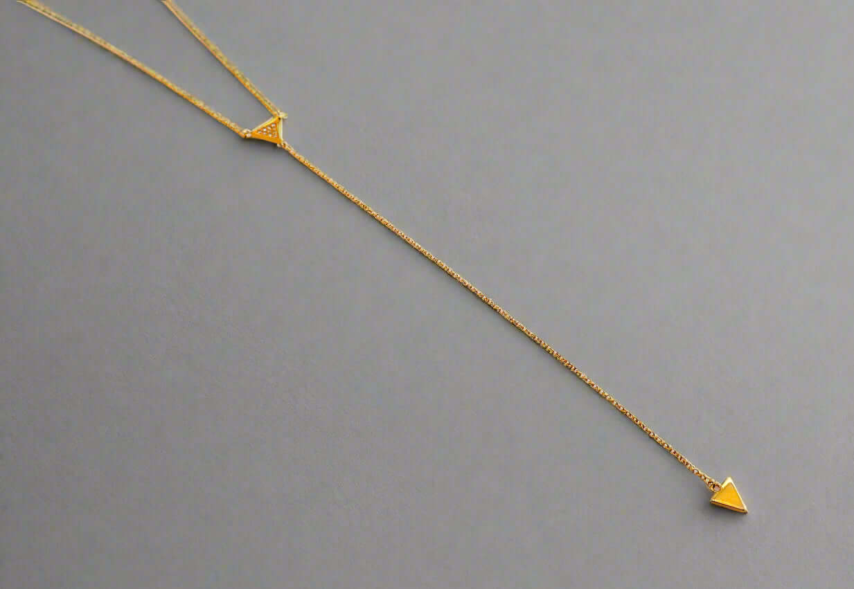 Gilded Triangle Delight Necklace