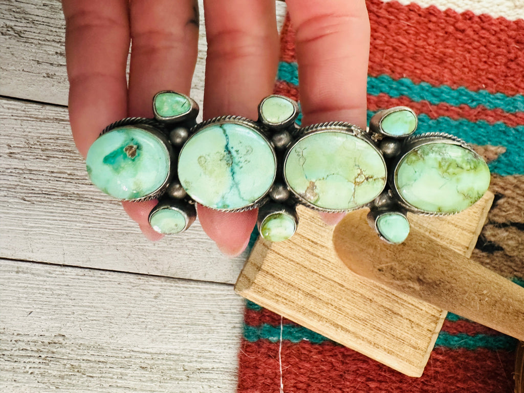 Handcrafted Palomino Turquoise & Sterling Silver Ring Size 7.25