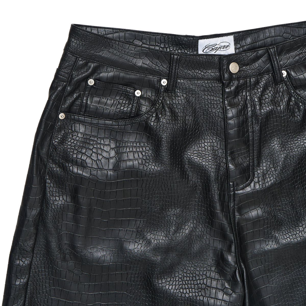 CAPRI CROC LEATHER JORTS