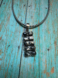 Handmade Sterling Silver & White Buffalo 10 stone Pendant
