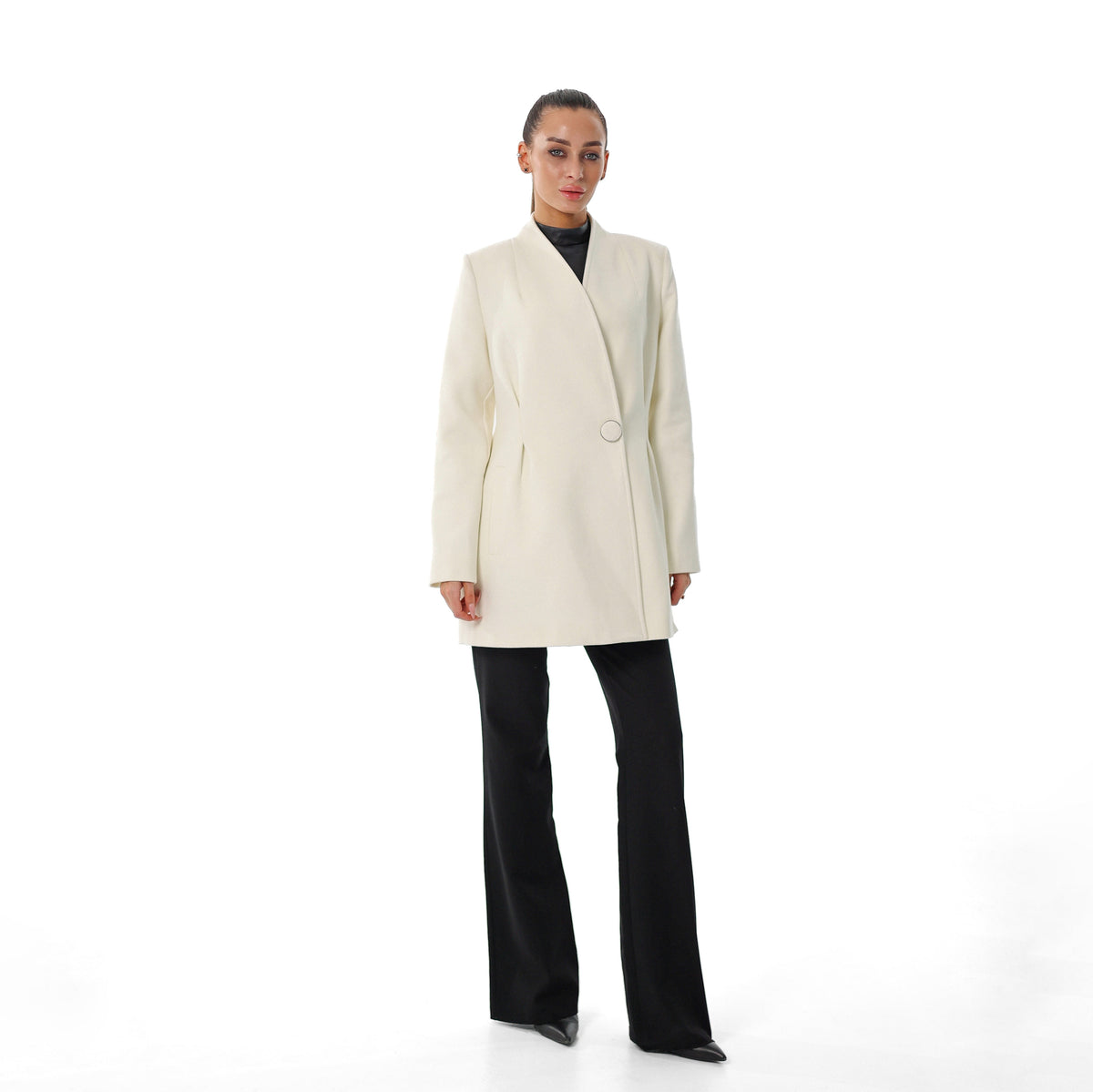Opera Cashmere Blend Overcoat in White