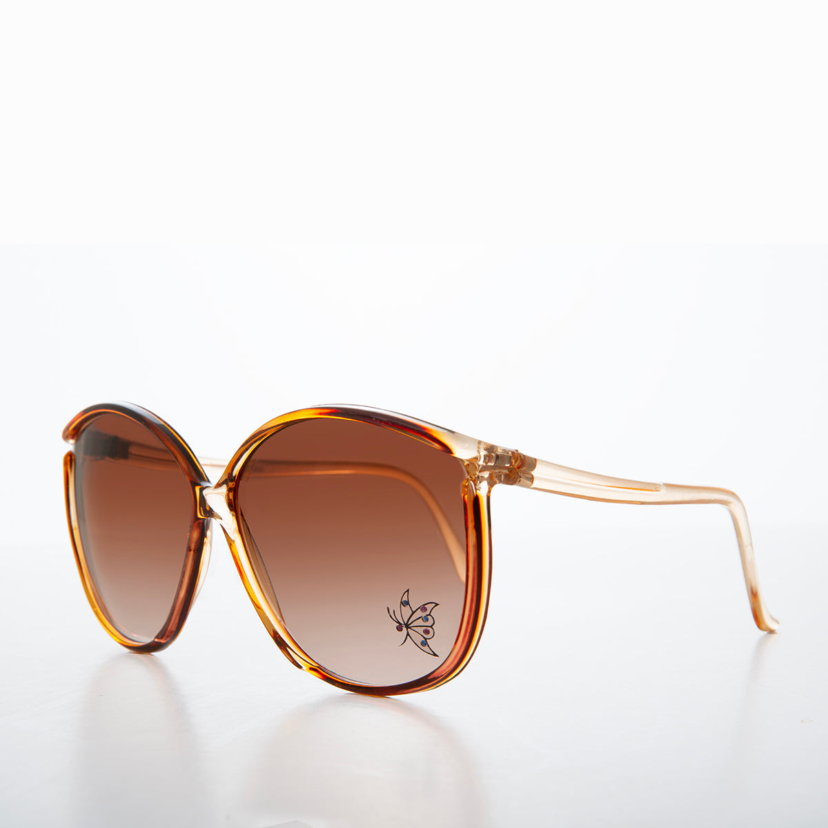 80s Rhinestone Boho Vintage Sunglasses - Belinda