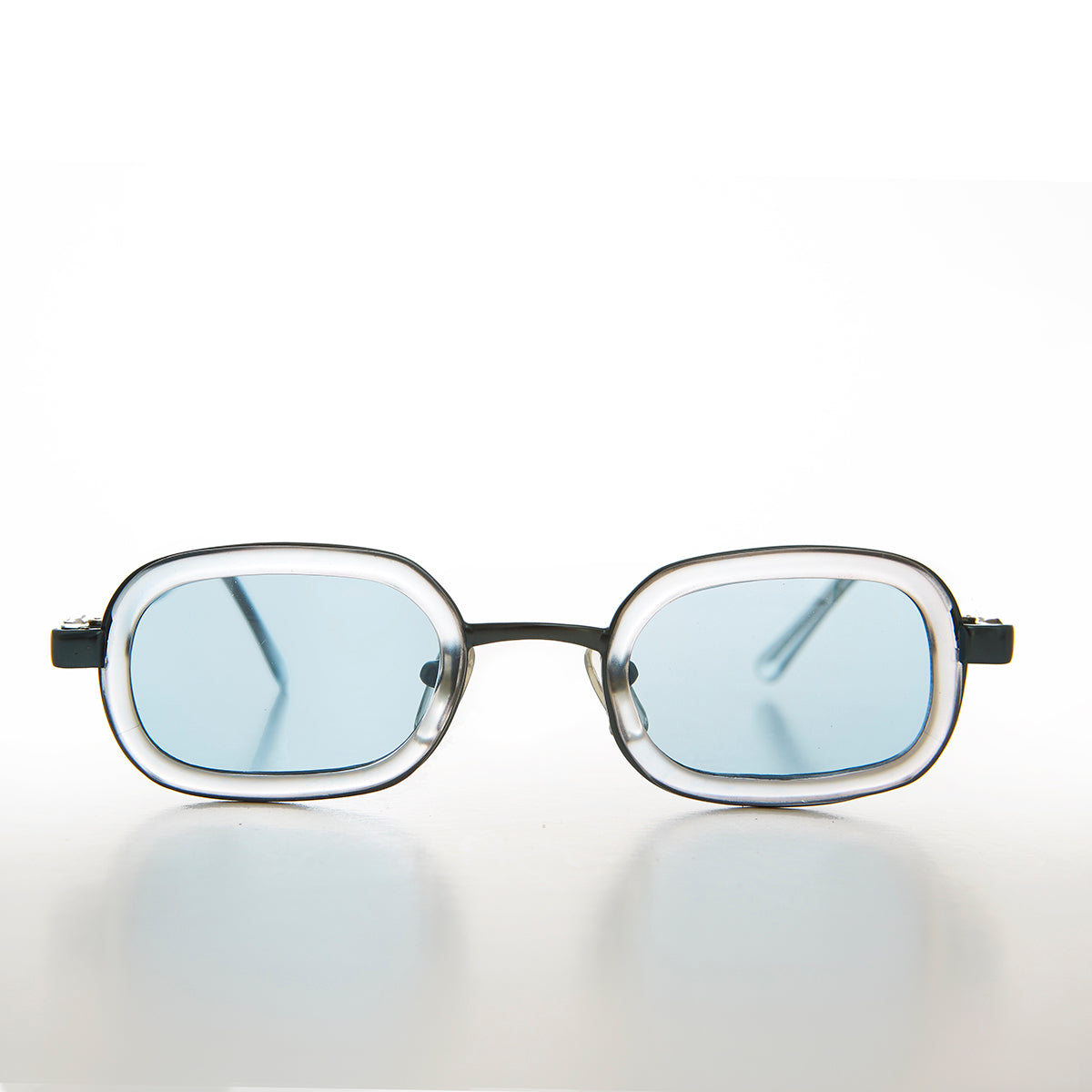Translucent Colored Small Vintage Sunglass - Berry