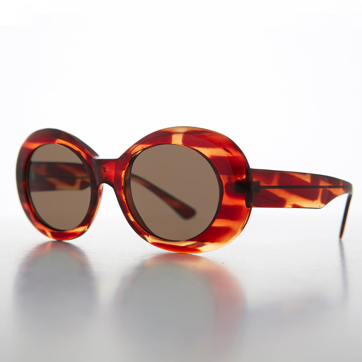Oval Clout Cat Eye Vintage Sunglasses - Emma