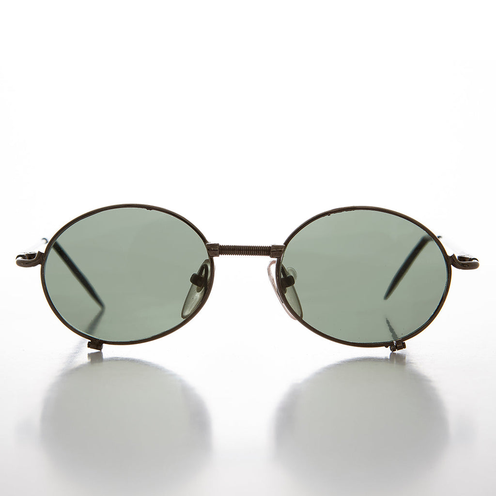 Industrial Steampunk 90s Sunglass with Glass Lens - Blaster