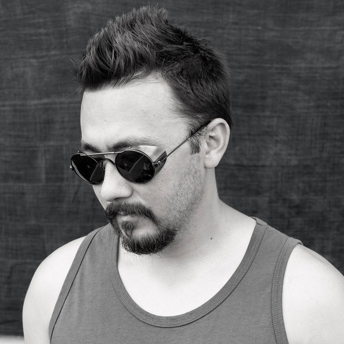 Black Steampunk Sunglass with Folding Side Shields - Bram 4