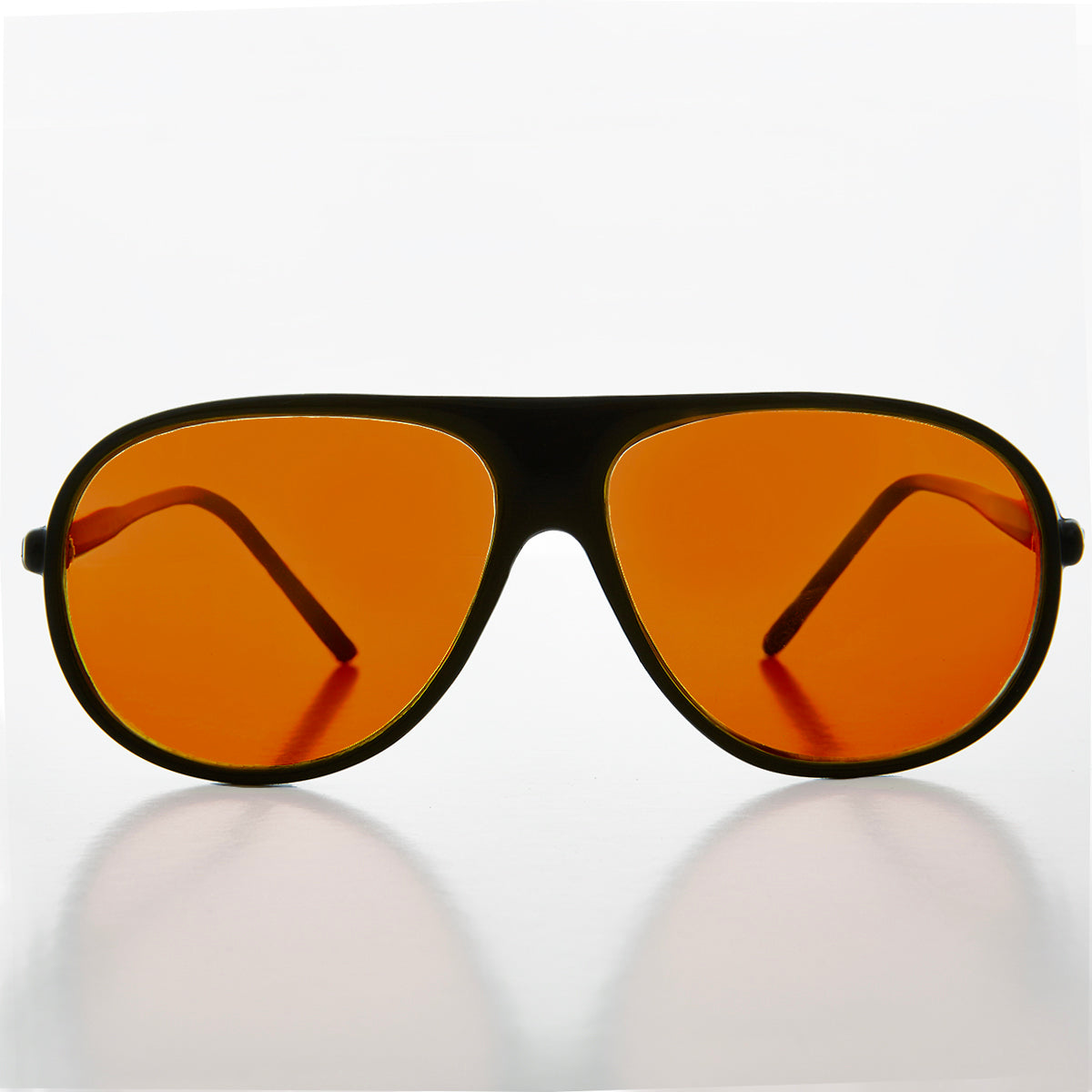 Pilot Sunglasses with Orange Lenses - Collier