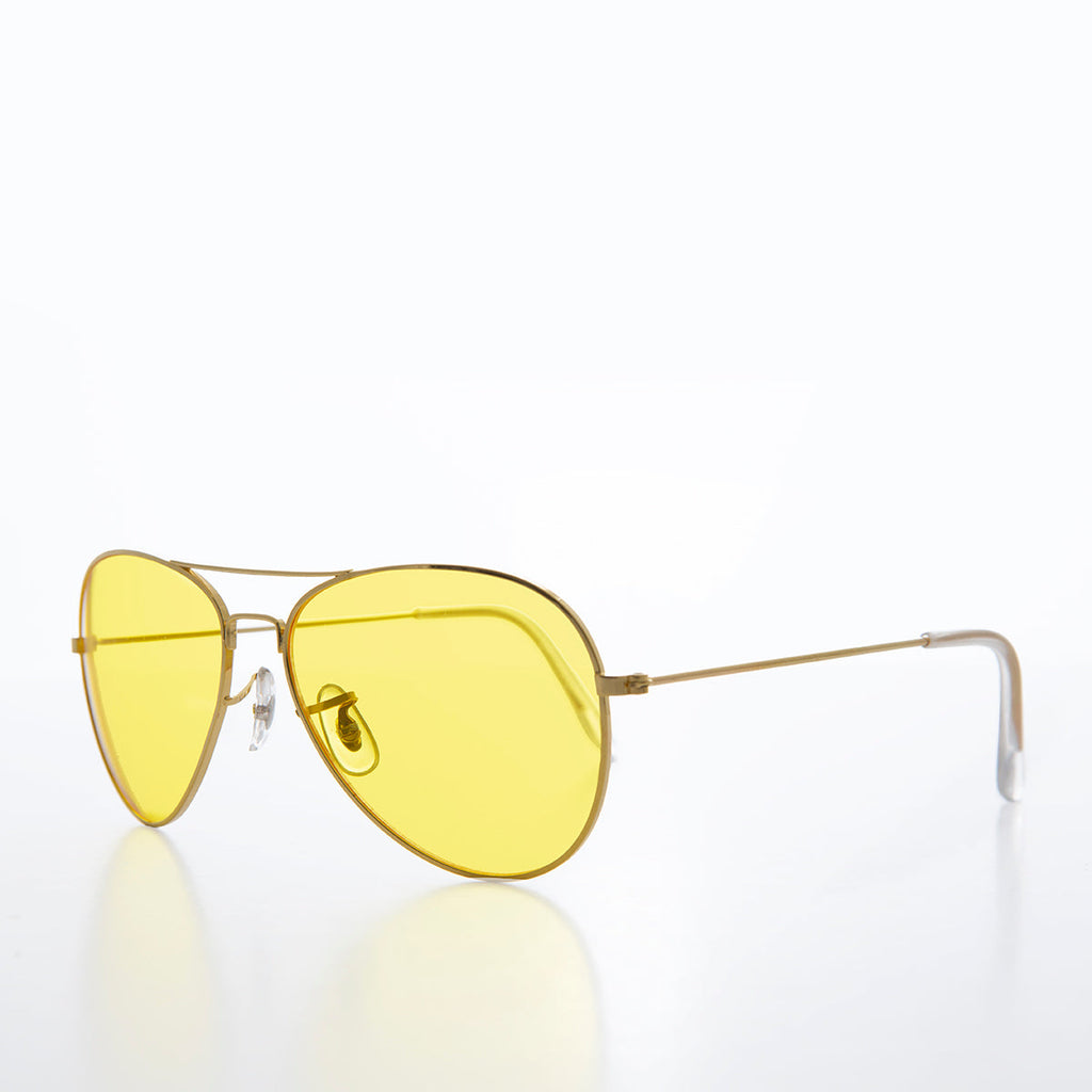 Classic Yellow Lens Pilot Sunglasses - Buck