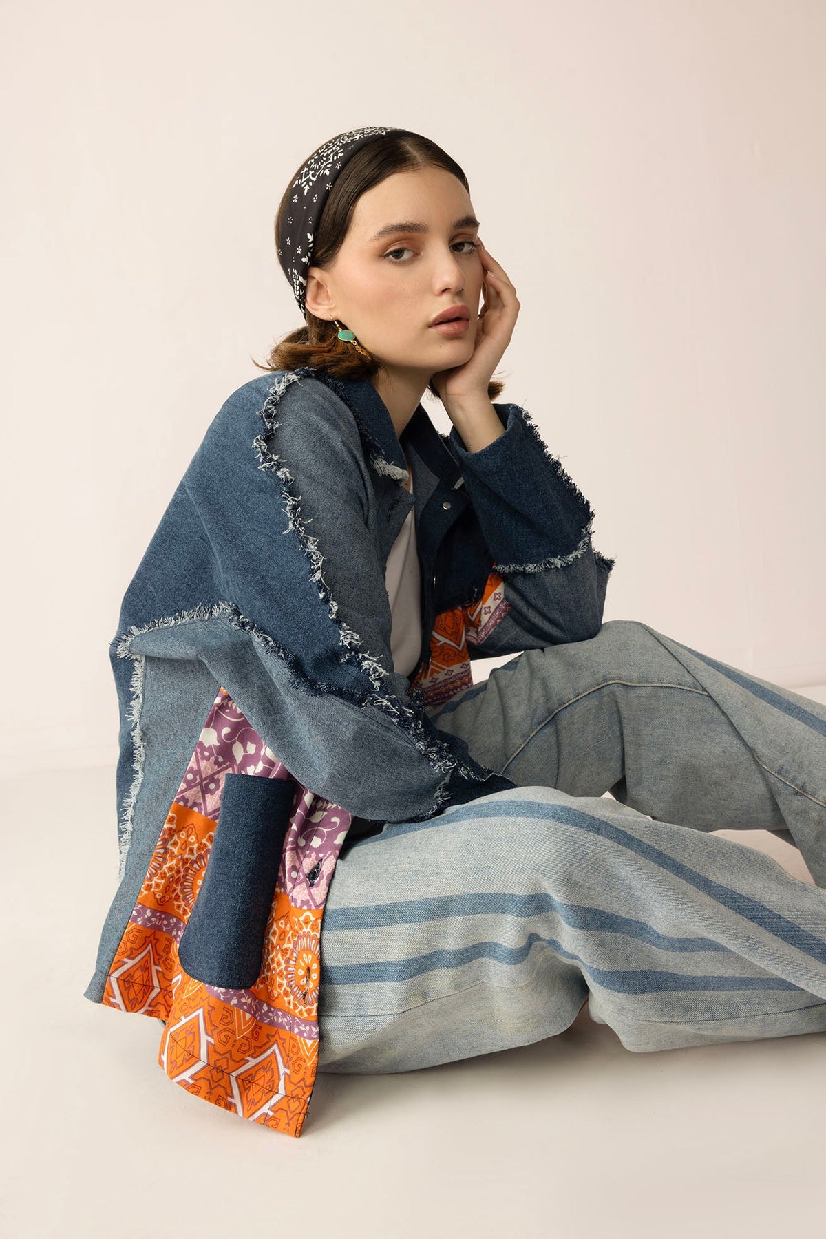 The Tessa Dune Shacket in Copper Denim