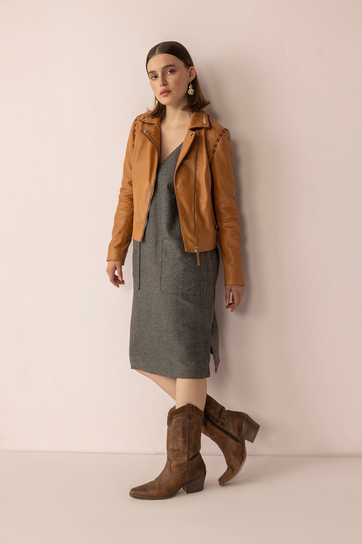 Saddle Soul Leather Jacket in Desert Toffee