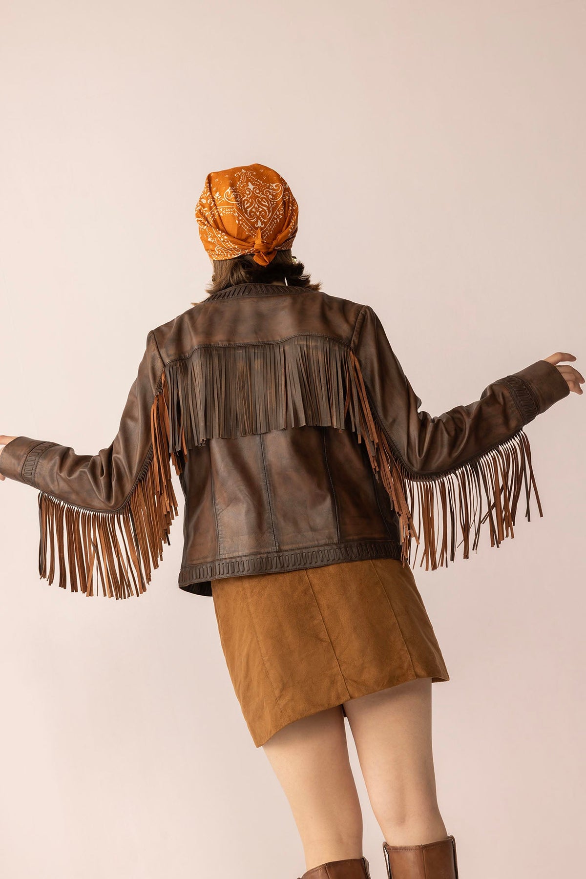 The Outlaw Edit Leather Jacket in Dusk Brown
