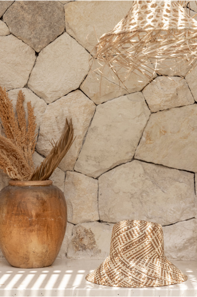 Ombre Woven Bucket Hat