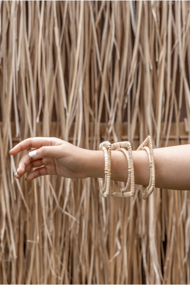 Square Rattan Bangle