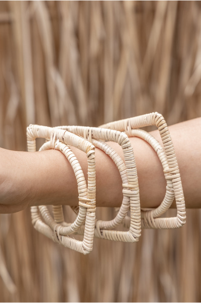 Square Rattan Bangle