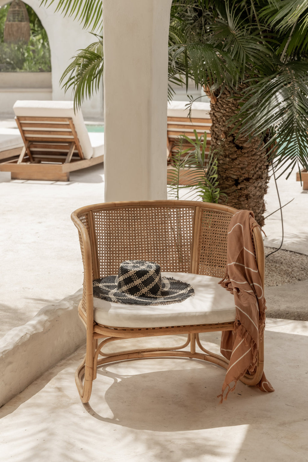 Plaid Patterned Sun Hat