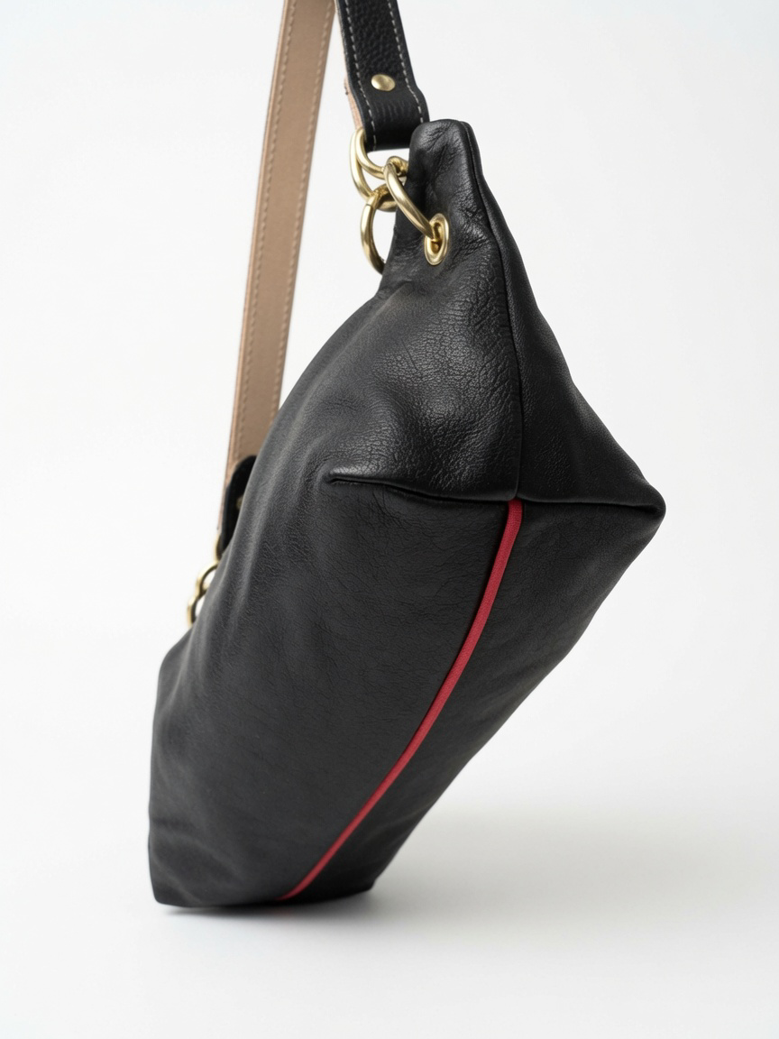 Blair-East West Shoulder Bag, Black Leather