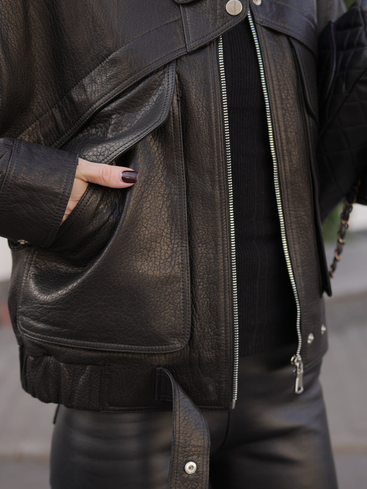Alain Jumbo Genuine Leather Jacket