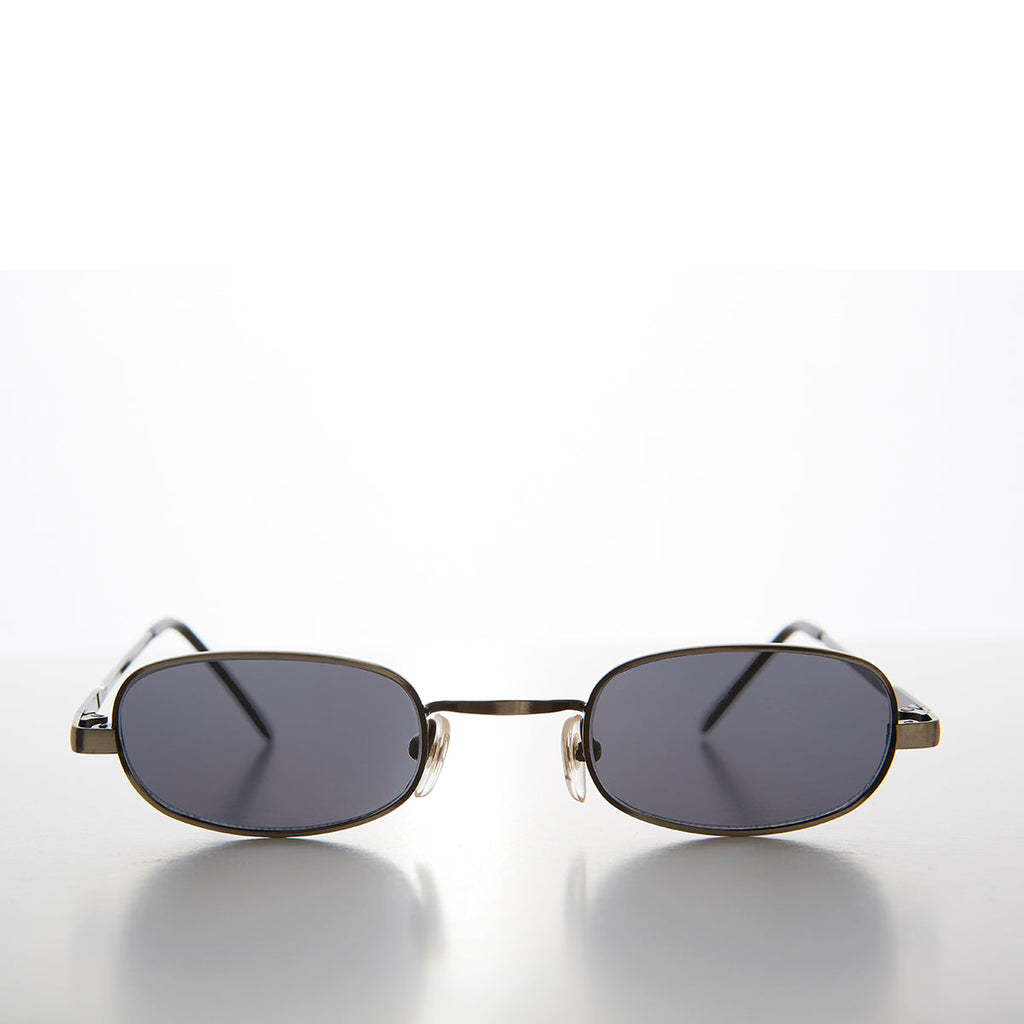 Tiny Half Frame Rectangular 90s Vintage Sunglass - Carson