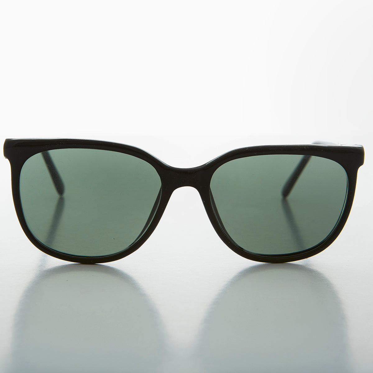 Rounded Square Classic Retro Sunglass with Glass Lens - Casey