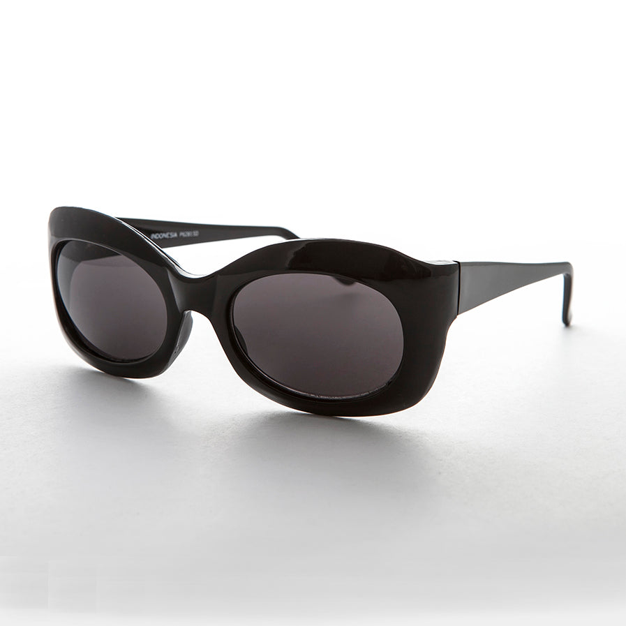 Oval Bug Eye Vintage Cocktail Sunglass - Cassidy
