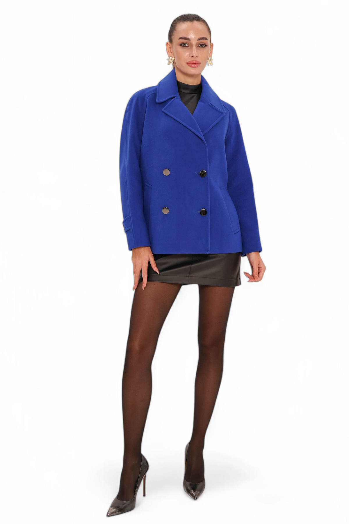 Sorrento Cashmere Blend Coat in Royal Blue