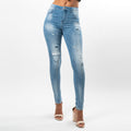 Distressed Patchwork Capris
