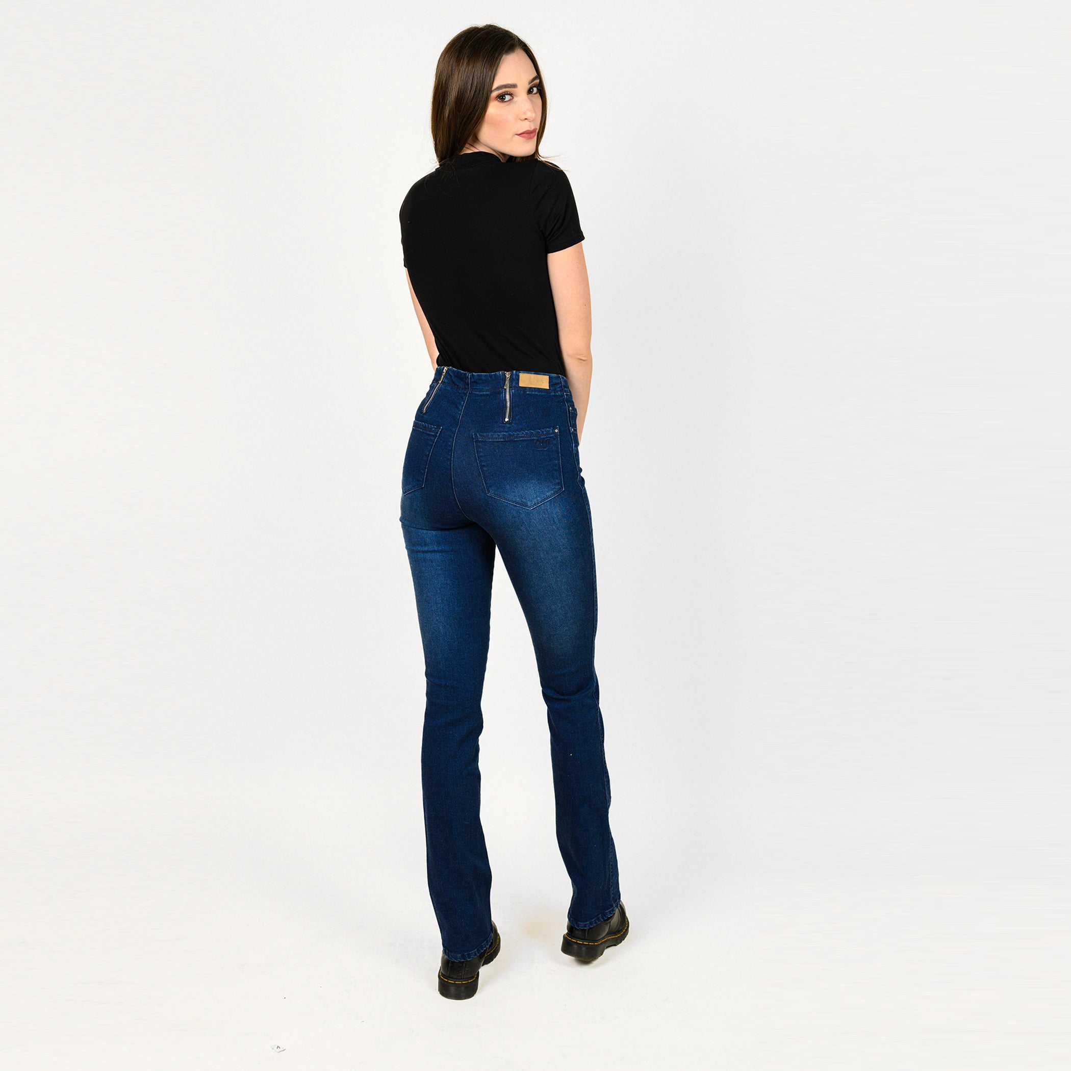 Laced Up Leg Print Insert Skinny
