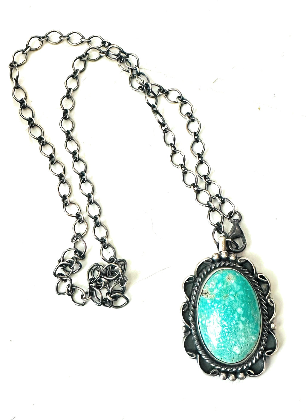 Handcrafted Sterling Silver & Turquoise Necklace