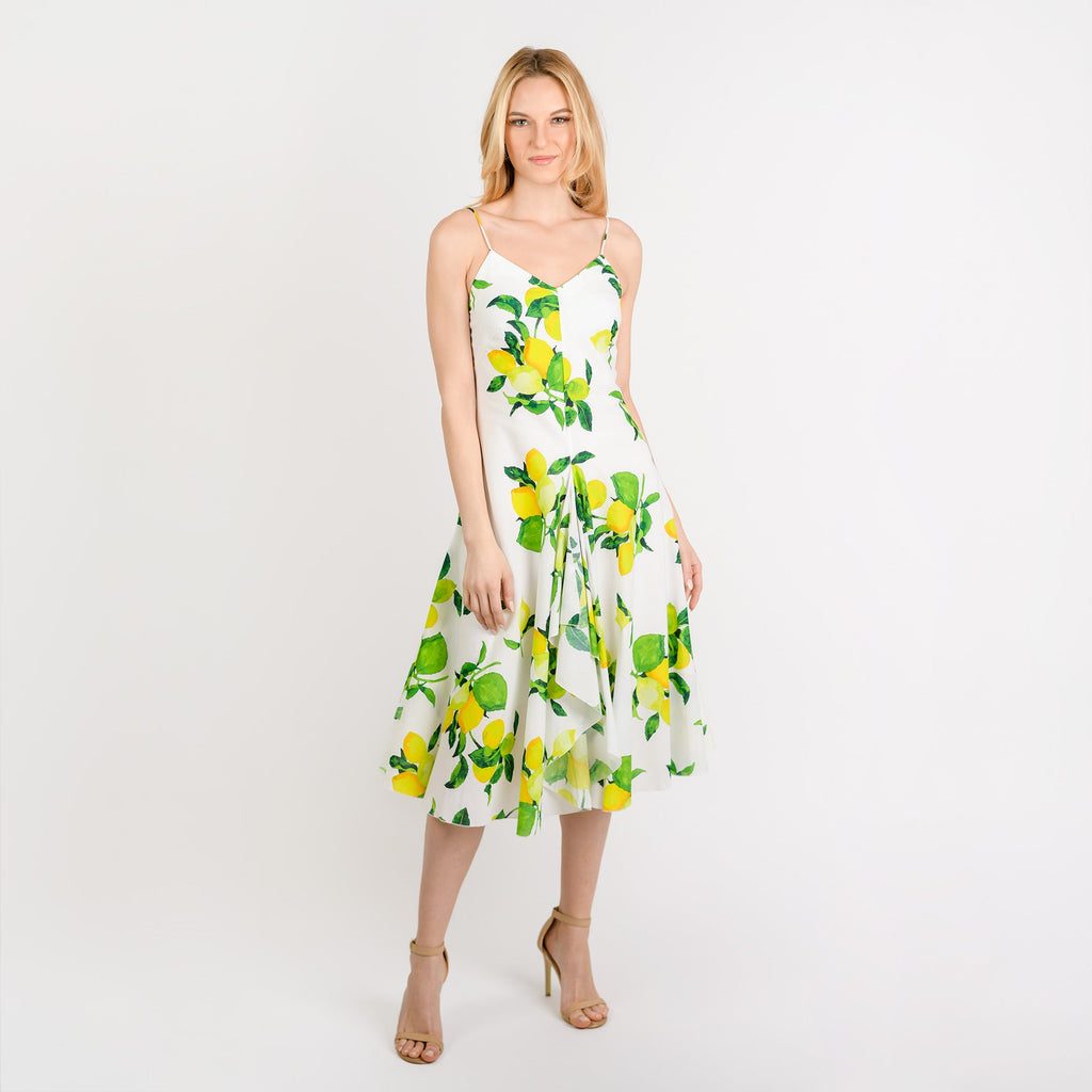 CN7203 Spaguetti Strap Flared Dress